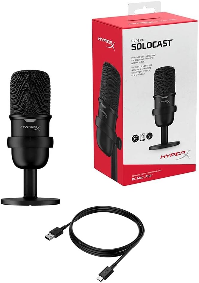 SoloCast – USB Condenser Gaming Microphone, for PC, PS4, PS5 and Mac, Tap-to-Mute Sensor, Cardioid Polar Pattern, great for Streaming, Podcasts, Twitch, YouTube, Discord,Black - Image 7